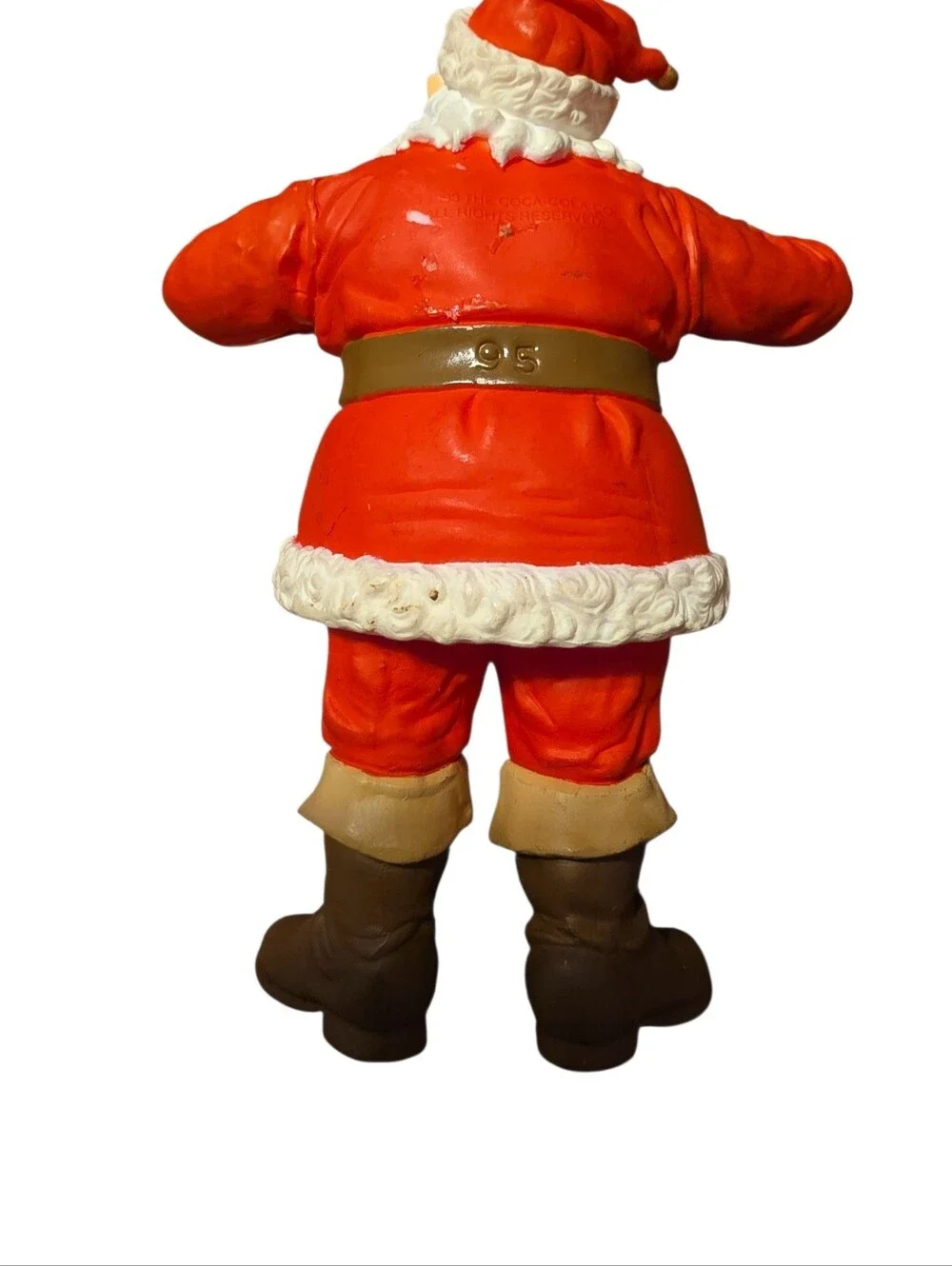 Vintage Santa Claus Christmas Tree Ornament Waving with Toy Sack Holiday Decor